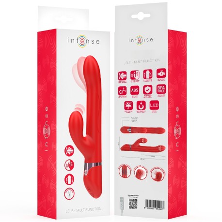 LELE VIBRADOR MULTIFUNCIÓN ROTATORIO &amp; OSCILACIÓN &amp; ESTIMULACIÓN ROJO