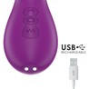 APOLO VIBRADOR MULTIFUNCIÓN RECARGABLE 7 VIBRACIONES CON LENGUA OSCILANTE MORADO